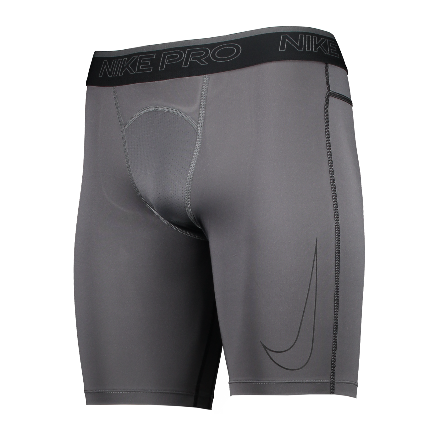 Nike Pro Long Short Grau Schwarz F068
