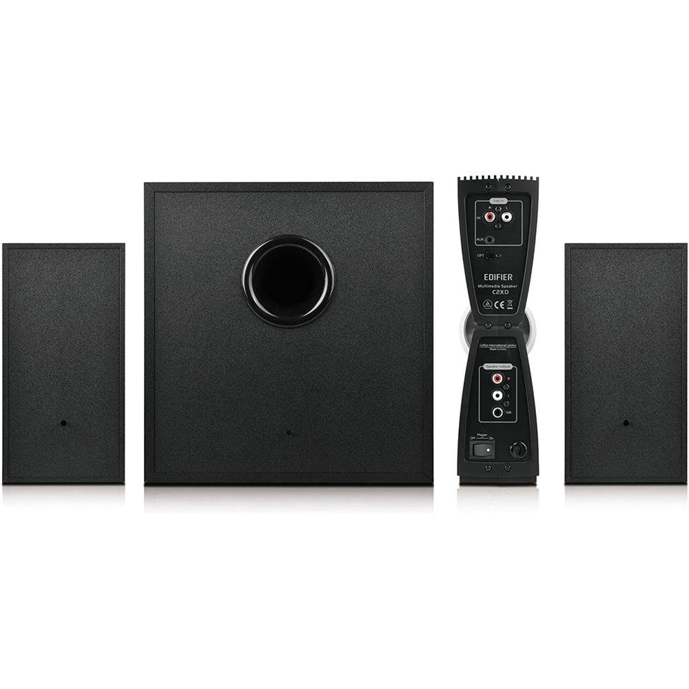 Edifier® C2XD 2.1 Lautsprechersystem (53 W, mit Infrarot-Fernbedienung, optischer Eingang)