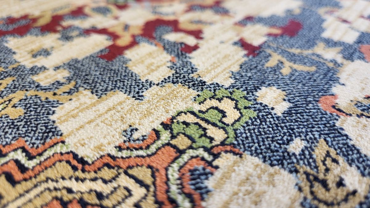 Webteppich Aryana Creme-Blau 160 x 230 cm