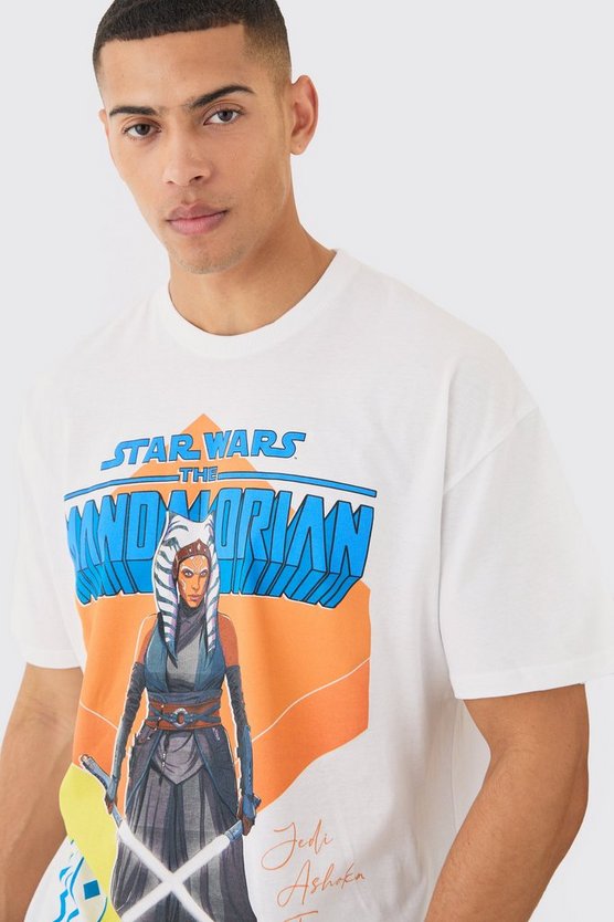 Oversize T-Shirt mit Star Wars Ahsoka Mandalorian Print