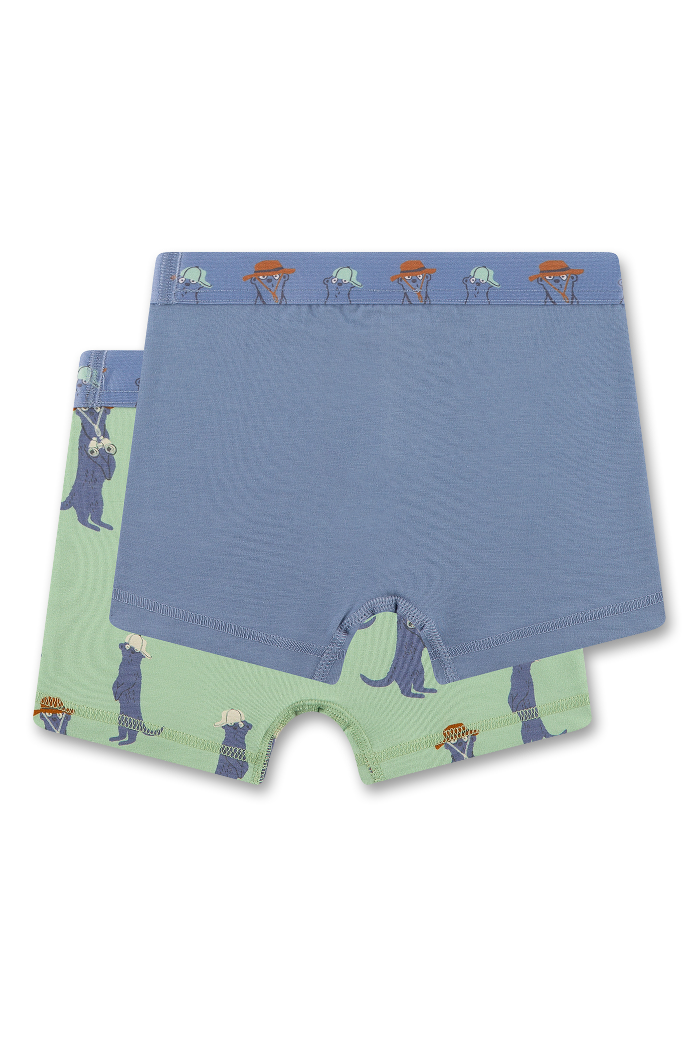 Jungen-Hipshorts (Doppelpack) grün & blau