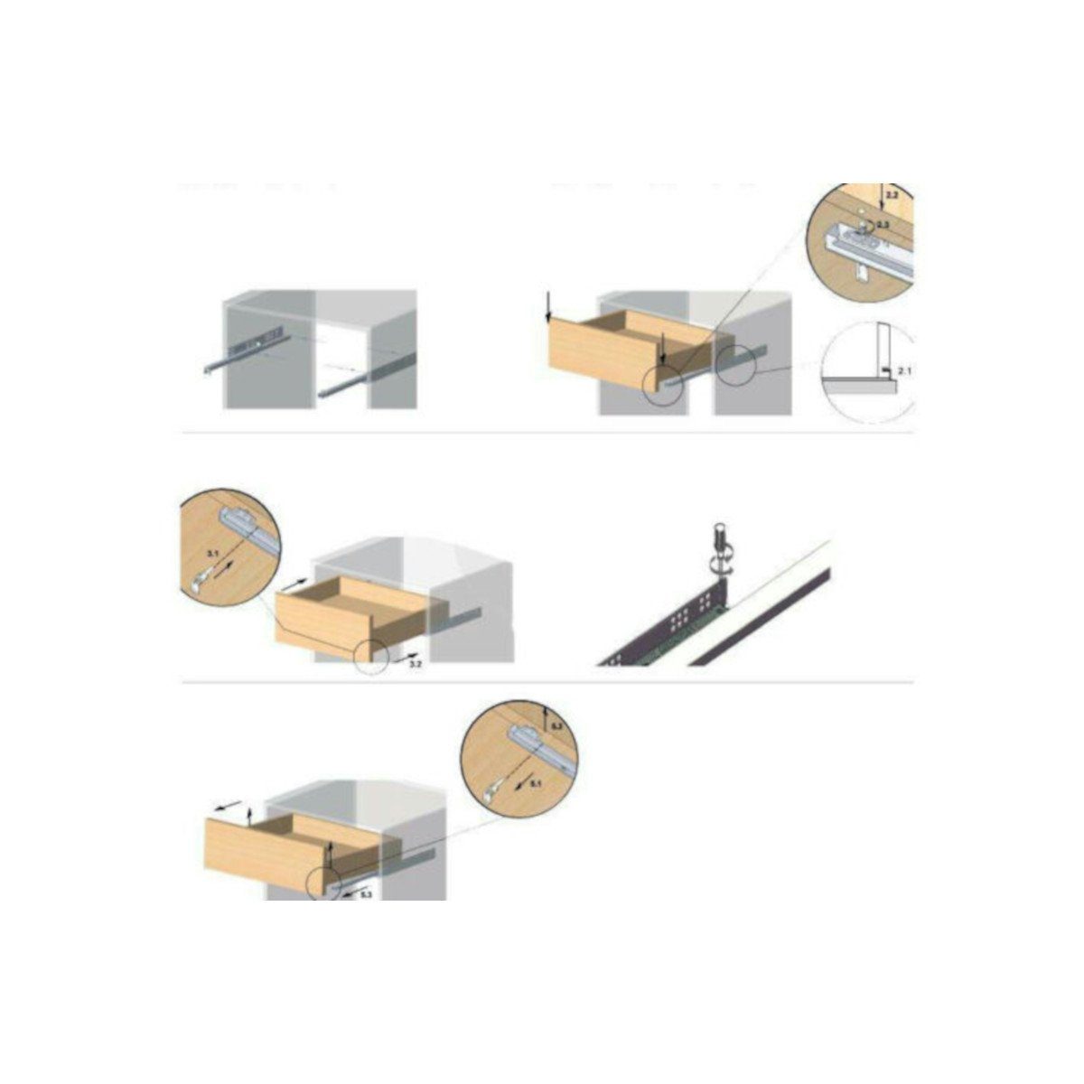 HOOZ Auszug Schubaldenführung Teilauszug 35 cm (2er Set, 2 St., 1 Paar), 2-teilig