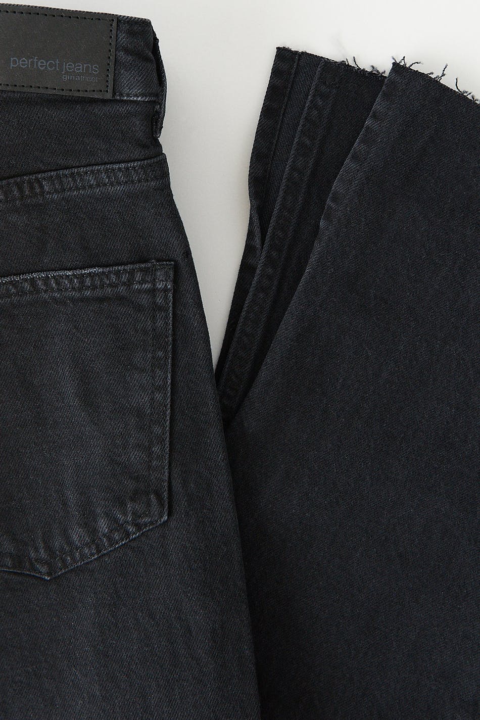 High waist tall slit jeans