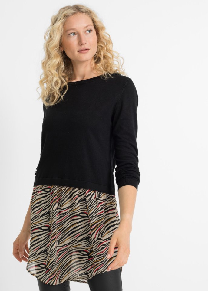 Pullover mit Rockansatz