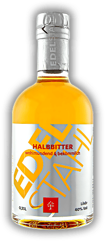 Märkische Spezialitätenbrennerei Edelstahl Halbbitter Märkische Spezialitätenbrennerei Edelstahl Halbbitter  0,35	 Liter - Vol 40%