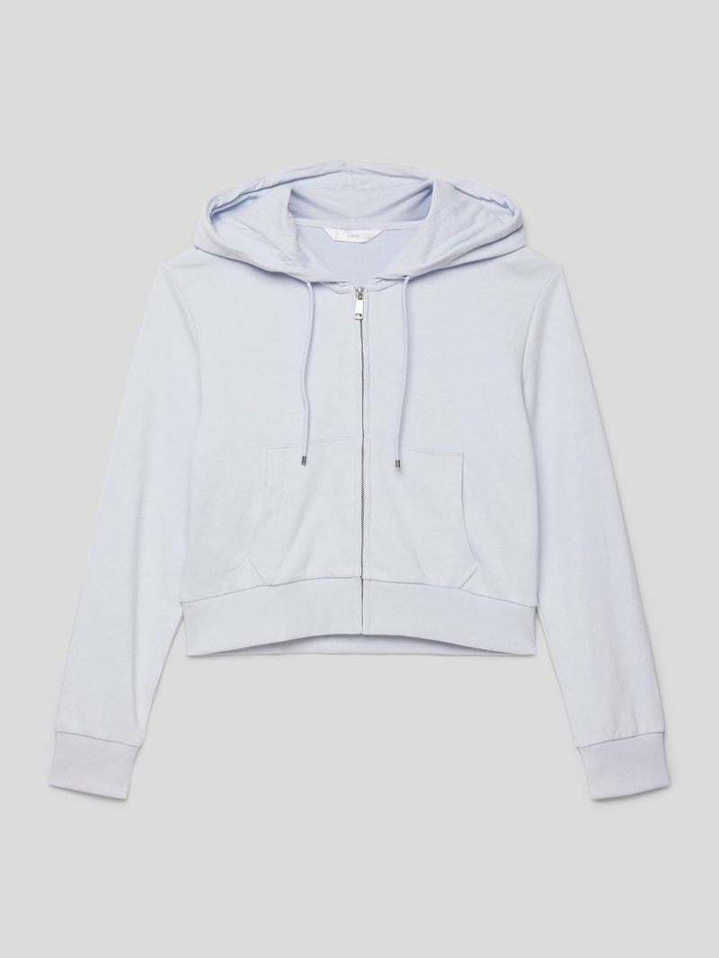 Sweatjacke mit Känguru-Tasche Modell 'suaves' in bleu