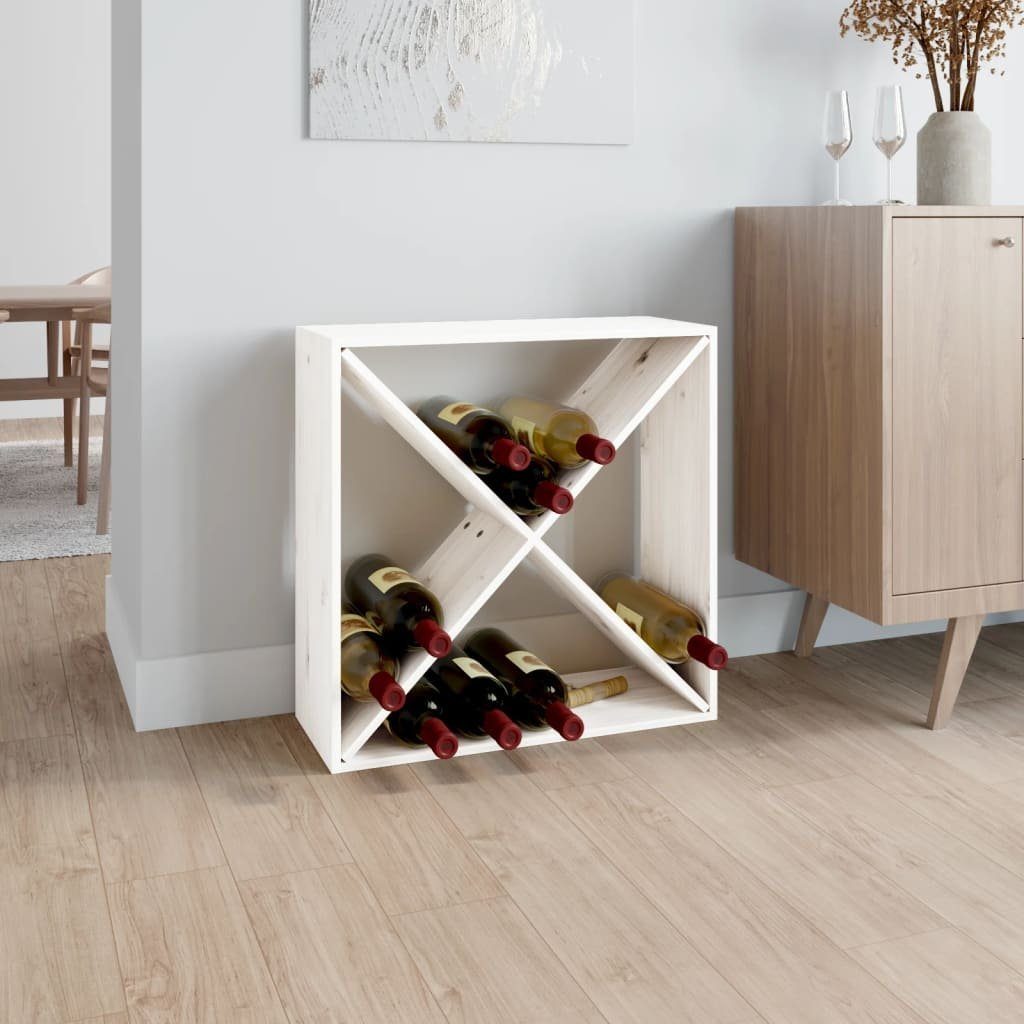 Tapferer Ping Weinregal Weinregal 62x25x62 cm Massivholz Kiefer, 1-tlg.