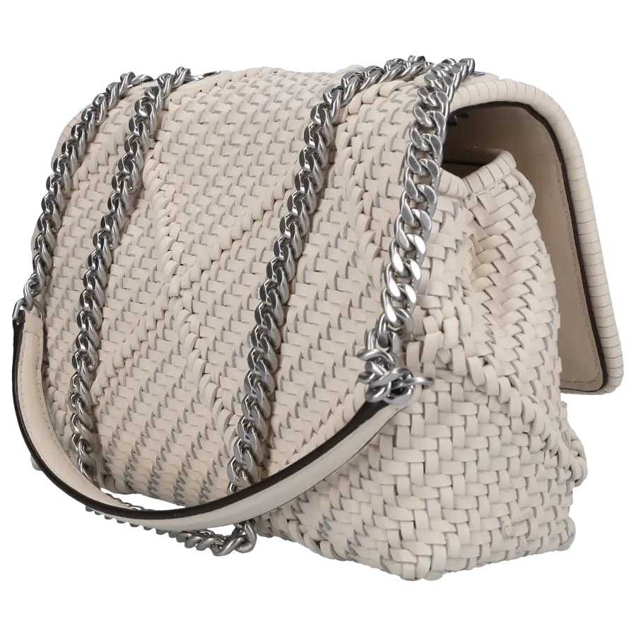 Tory Burch - Schultertasche KIRA Kalbsleder - beige