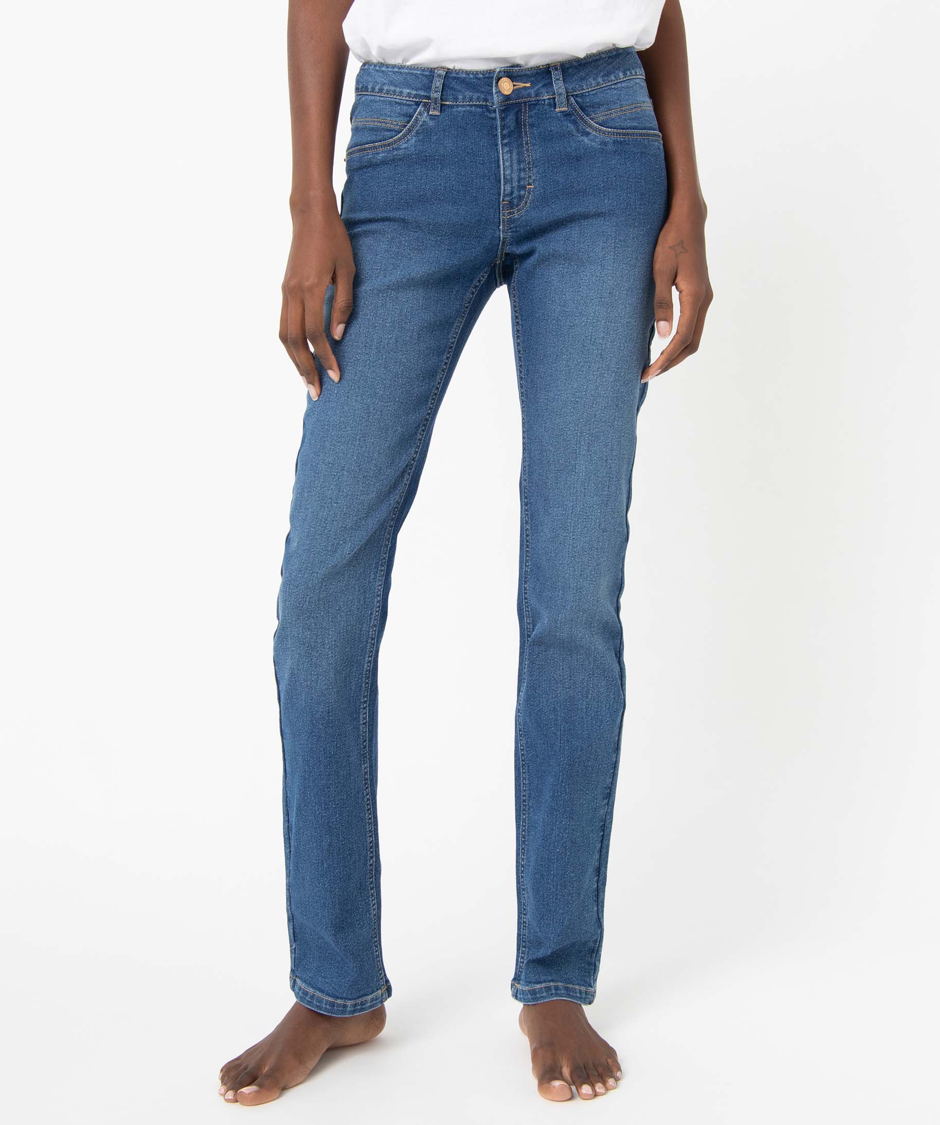 Jean femme coupe Regular stretch - L30 stone | GEMO