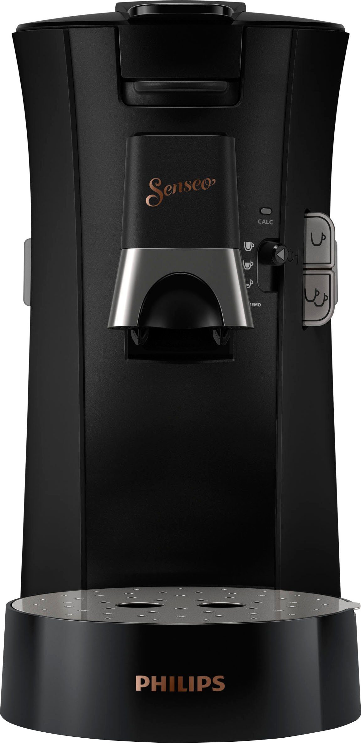 Philips Senseo Kaffeepadmaschine Select CSA240/60, aus 21% recyceltem Plastik, mit 3 Kaffeespezialitäten, Memo-Funktion