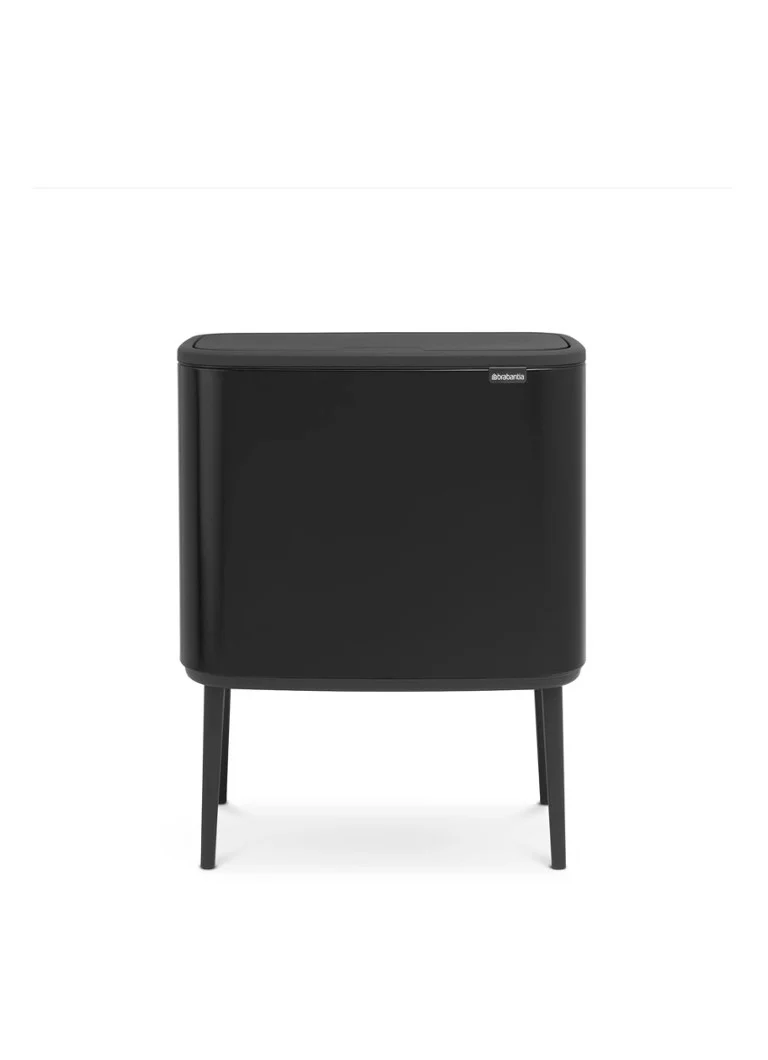 Pojemnik do segregacji odpadów Brabantia Bo Touch Bin z pokrywą i nóżkami, 3 x 11 litrów