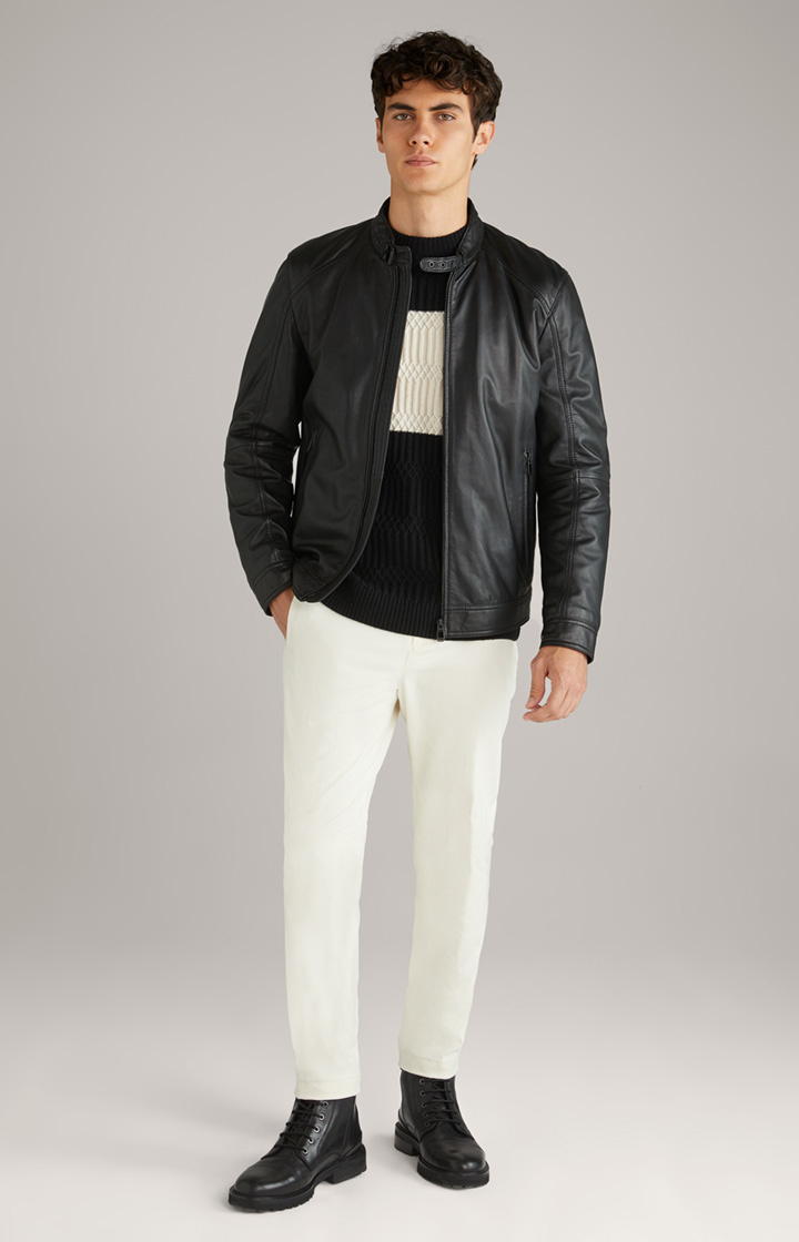Stickpullover Norwen in Schwarz/Beige