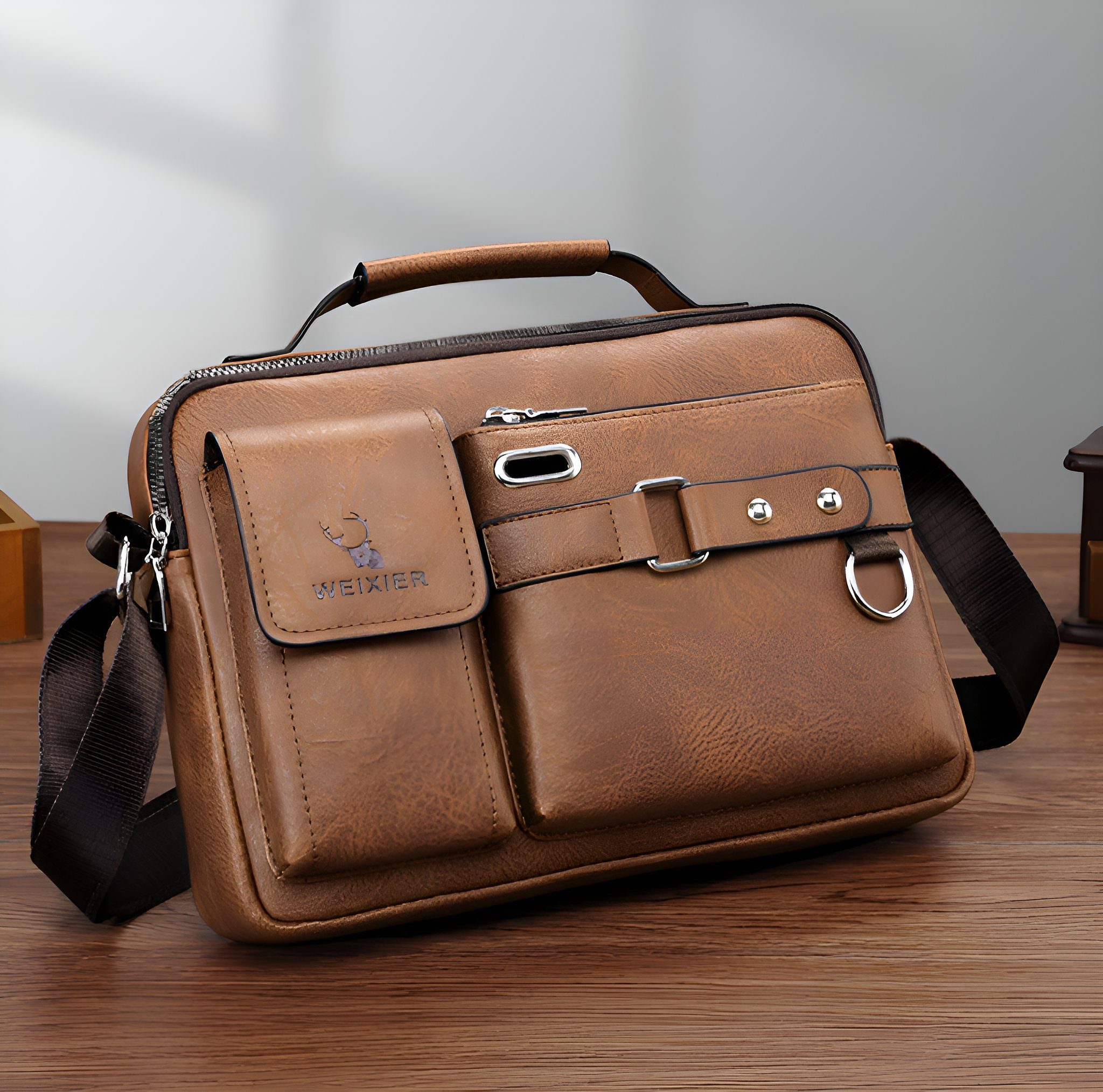Suzakuin Umhängetasche Herren Umhängetasche - Stilvoll und Praktisch Leder handtasche
