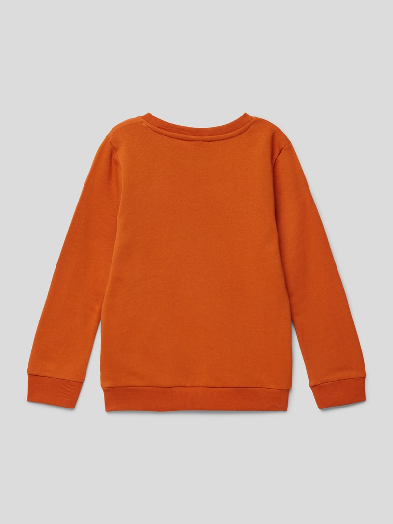 Sweatshirt mit Motiv-Print in orange