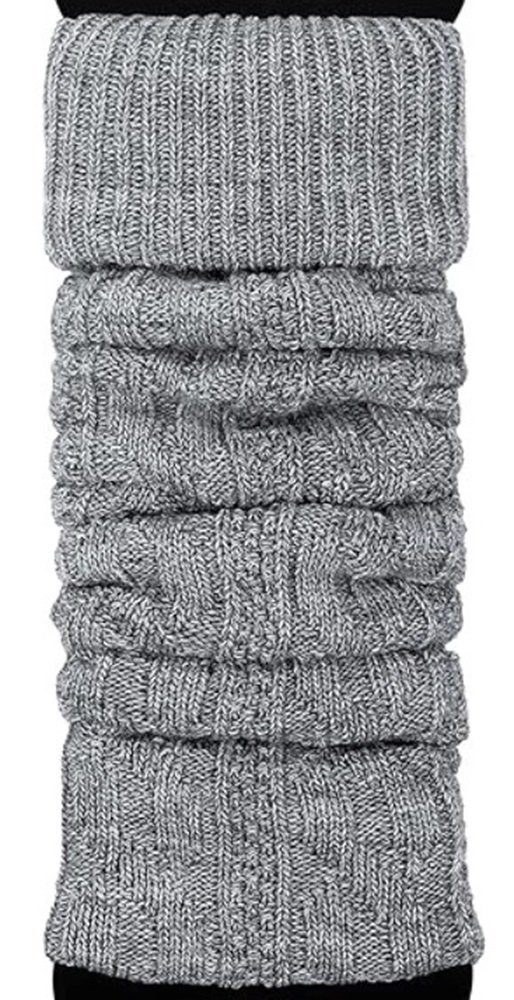 Lycille Beinstulpen 1 Paar Beinstulpen für Frauen aus Wolle mit Zopfmuster Overknees (1 Paar bestehend aus zwei Stulpen) Universalgröße, 36-40 cm Umfang, Feinstrick, ohne Fuß