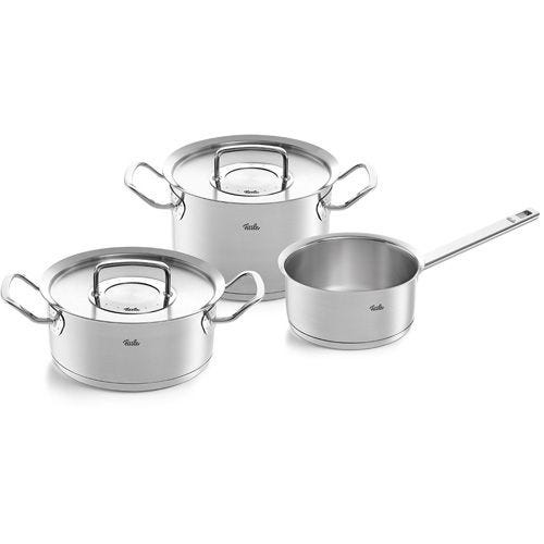 Original-Profi Collection® 3-teiliges Set aus Kochtopf,  Bratentopf und Stielkasserolle