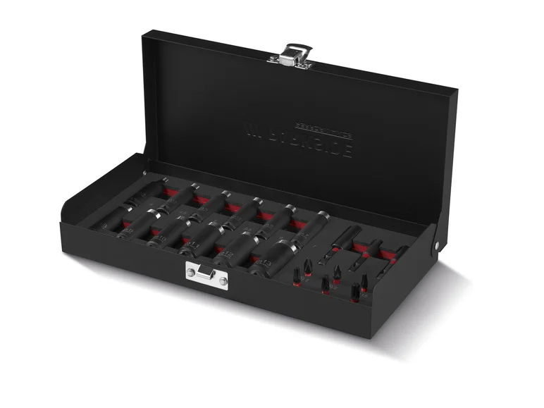 PARKSIDE PERFORMANCE® Conjunto de duplos e embouts para clé à choc, PSS 21 A1, 21 peças