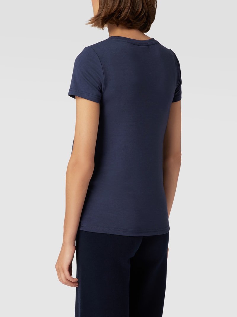 Umstands-T-Shirt mit Knotendetail in marineblau