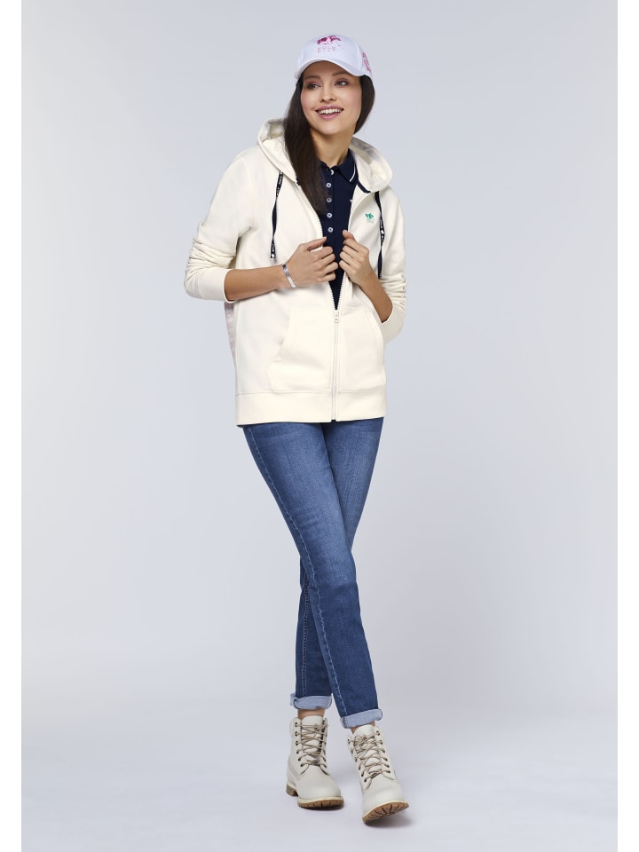 Polo Sylt Kapuzen-Sweatjacke in Weiß günstig kaufen XS