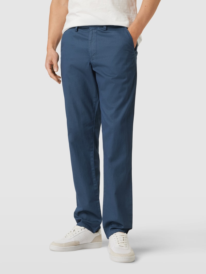 Chino mit französischen Eingrifftaschen in royalblau