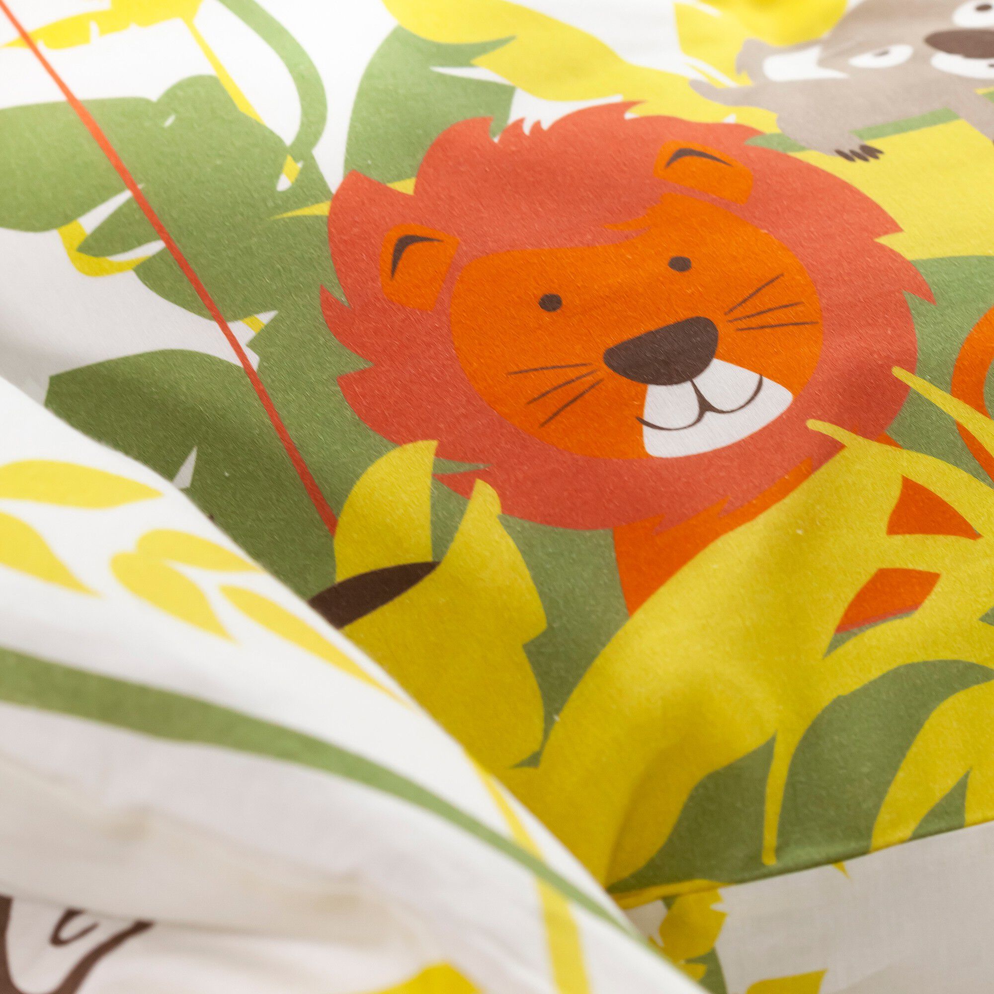 Linge de lit enfant Jungle imprimé animaux 1 personne