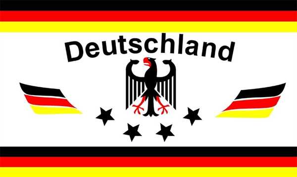 trends4cents Flagge DEUTSCHLAND 1 Fußball 4 STERNE weiß 90 x 150 cm , Die Mannschaft, Weltmeisterschaft, Fanflagge, Fanartikel, Flagge '54,'74,'90,'16