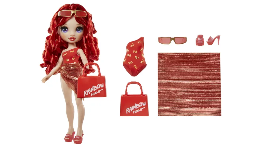 Rainbow High Swim & Style Fashion Doll- Ruby (Red)