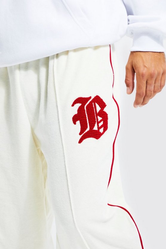 Breite Passform Velour Jogginghose