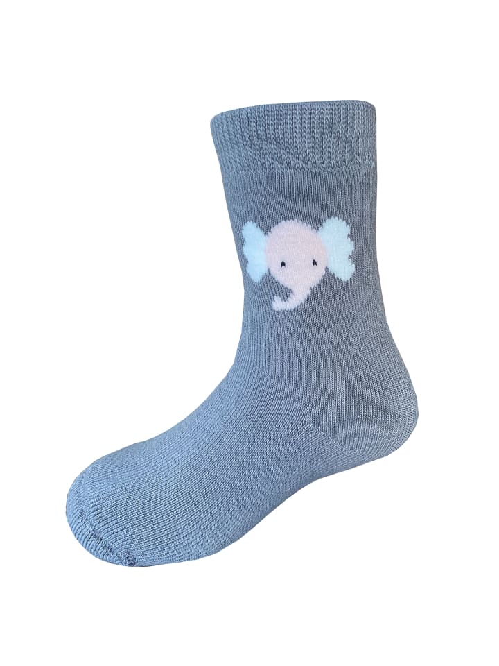 Yalion 3er-Set: Weiche Socken Vollplüsch Elefant in Grau  günstig kaufen