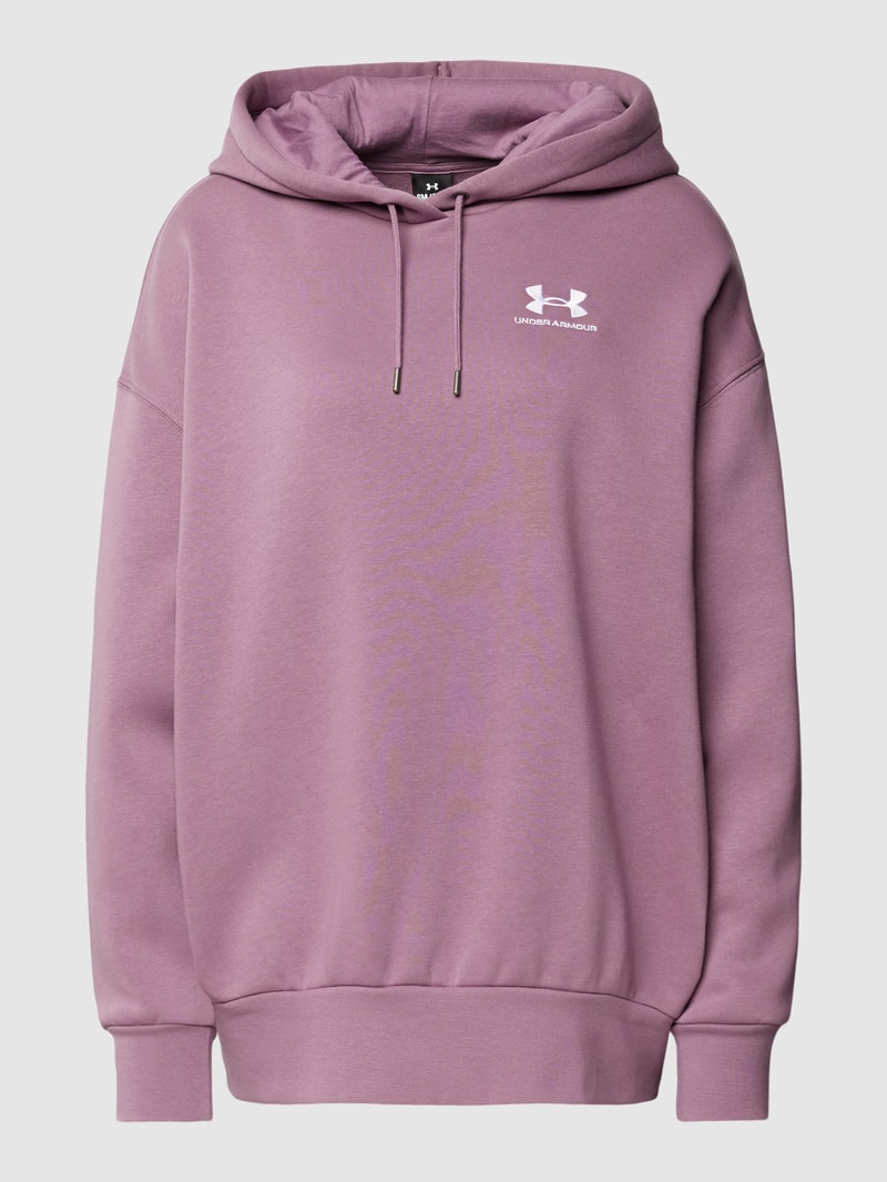 Hoodie mit Label-Print Modell 'Essential' in mauve