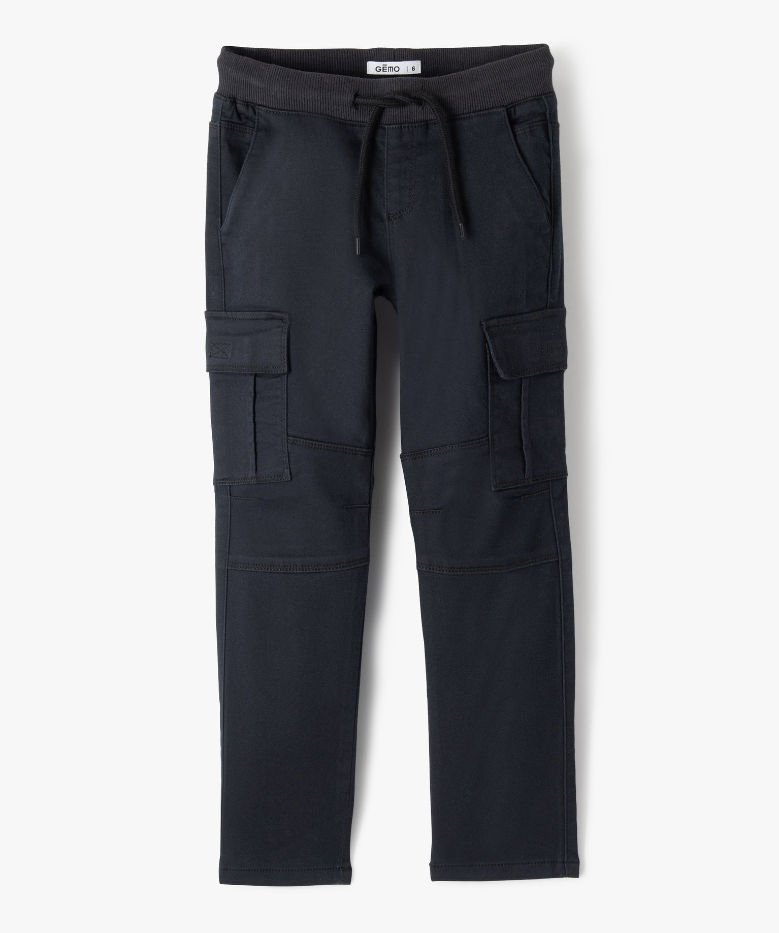 Pantalon multipoches en matière résistante Garçon noir | GEMO