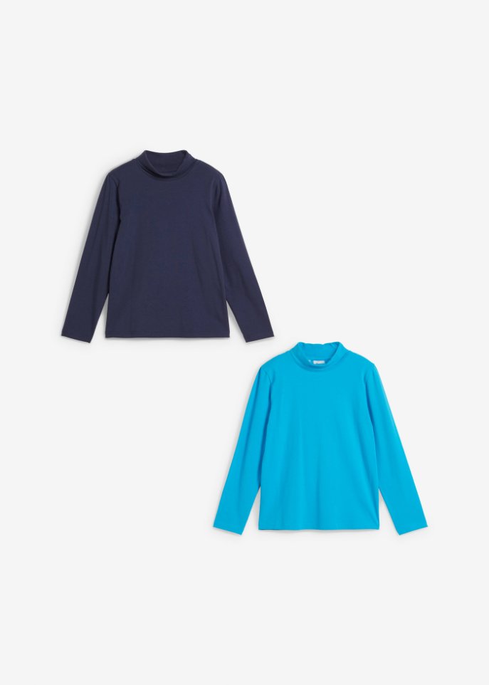 Kinder Rollkragen-Langarmshirt (2er Pack)