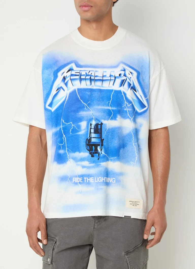 Μπλούζα με στάμπα από οργανικό βαμβάκι Represent Metallica Ride the Lightning