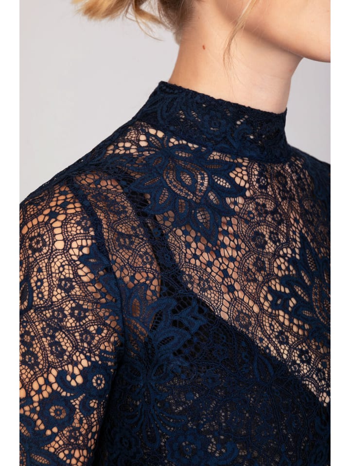Edelnice Dirndlbluse Sissi Marineblau in blau günstig kaufen