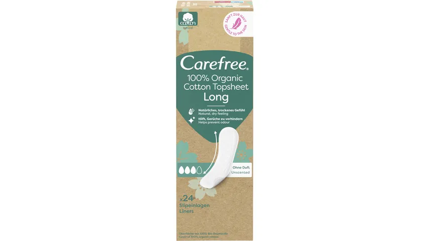 Carefree Slipeinlagen Organic Cotton Long