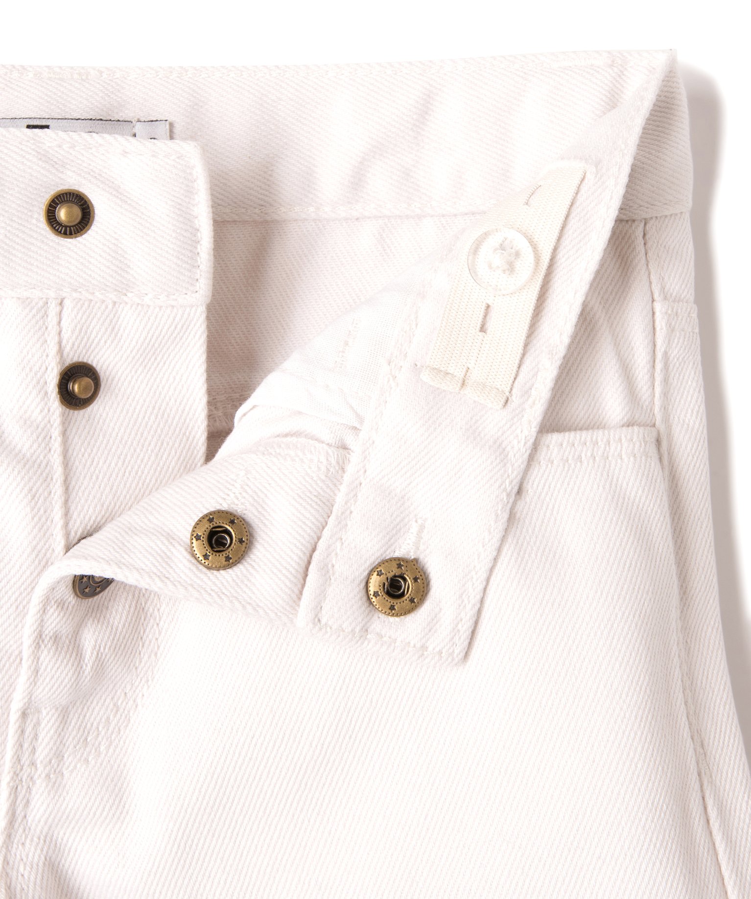 Pantalon large en toile denim colorée fille ecru | GEMO