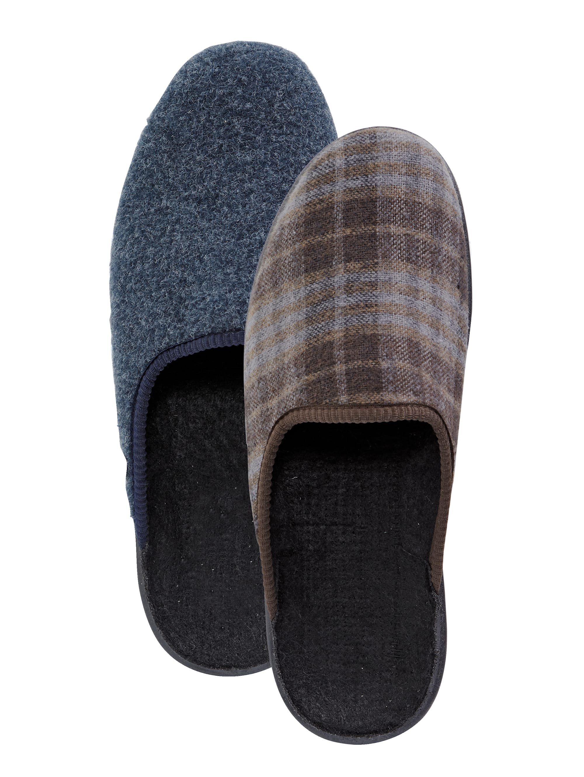 Roger Kent Herrenpantoffeln im 2er-Pack Pantoffel 2 Paar = 1 Preis
