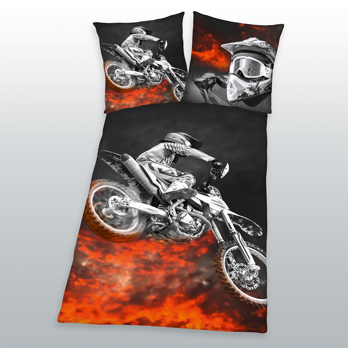 Herding Motocross Bettwäsche, Größe: 135 x 200 cm