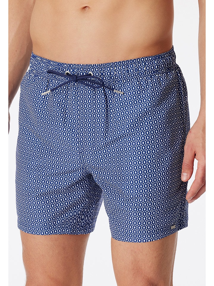 Schiesser Badeshorts in Dunkelblau/ Weiß günstig kaufen