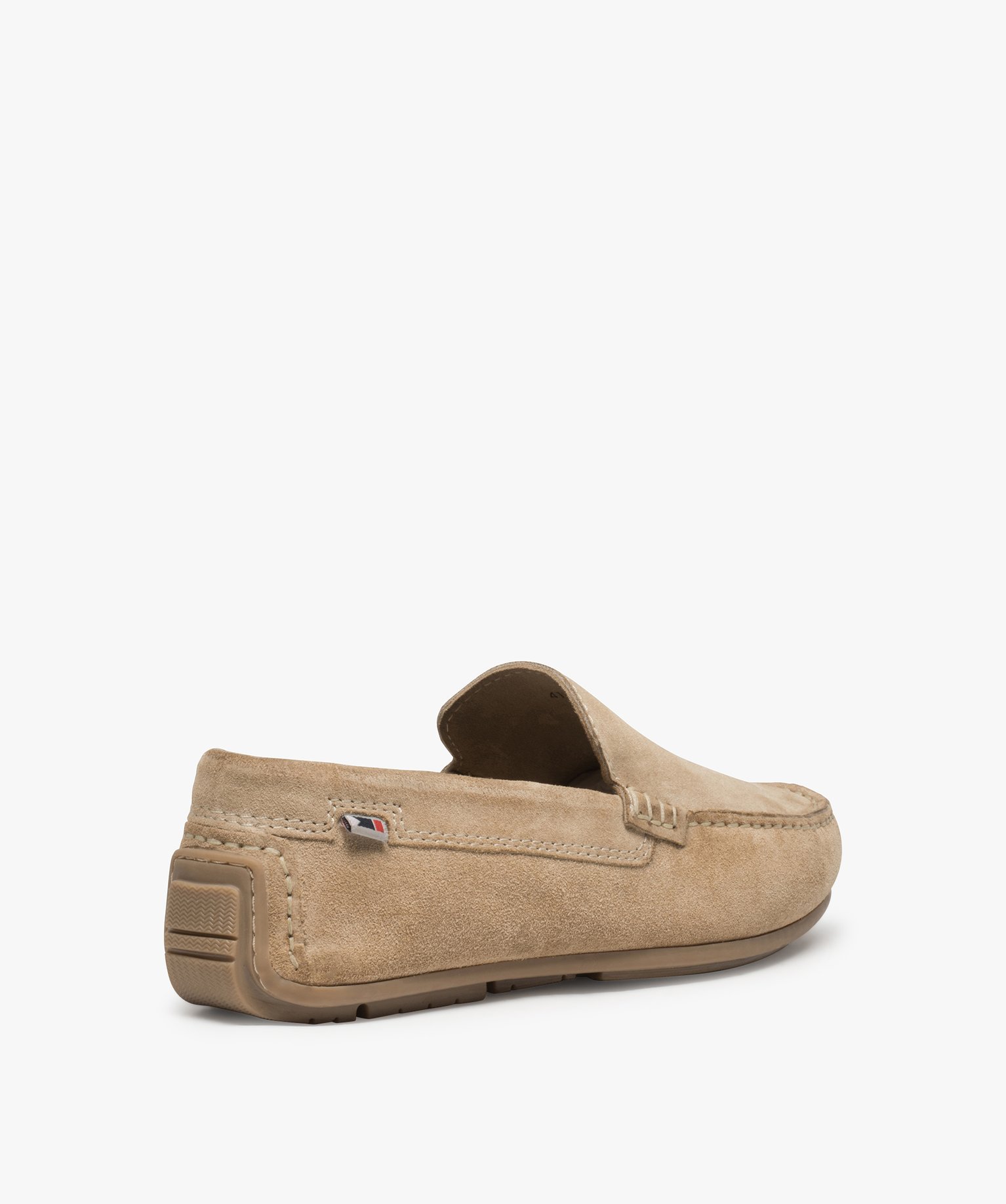 Mocassins homme unis dessus et intérieur cuir beige | GEMO