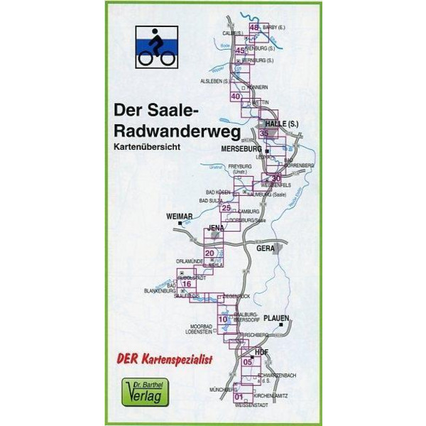 Saale-Radwanderweg 1 : 50 000 - Fahrradkarte