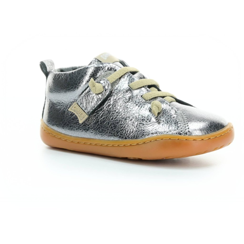 Camper Peu Cami Alu Meteor (80153-097 First Walkers) silberne Mid Cut Barfußschuhe