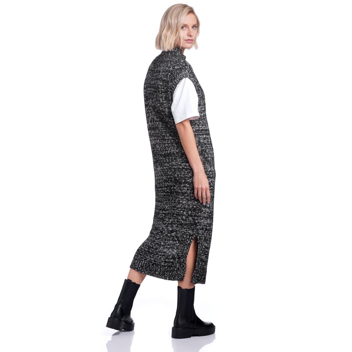 Damen Strickkleid ohne Ärmel