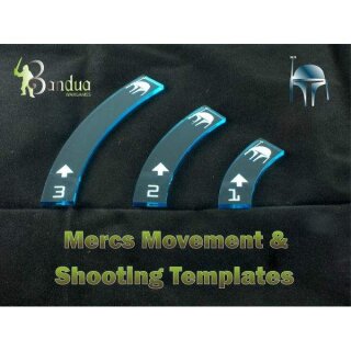 Mercs Movement & Shooting Templates (für X-Wing geeignet)