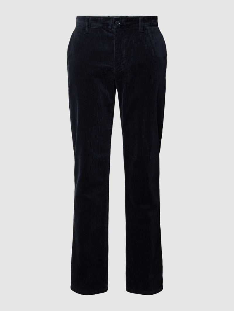 Cordhose mit Stretch-Anteil in marineblau