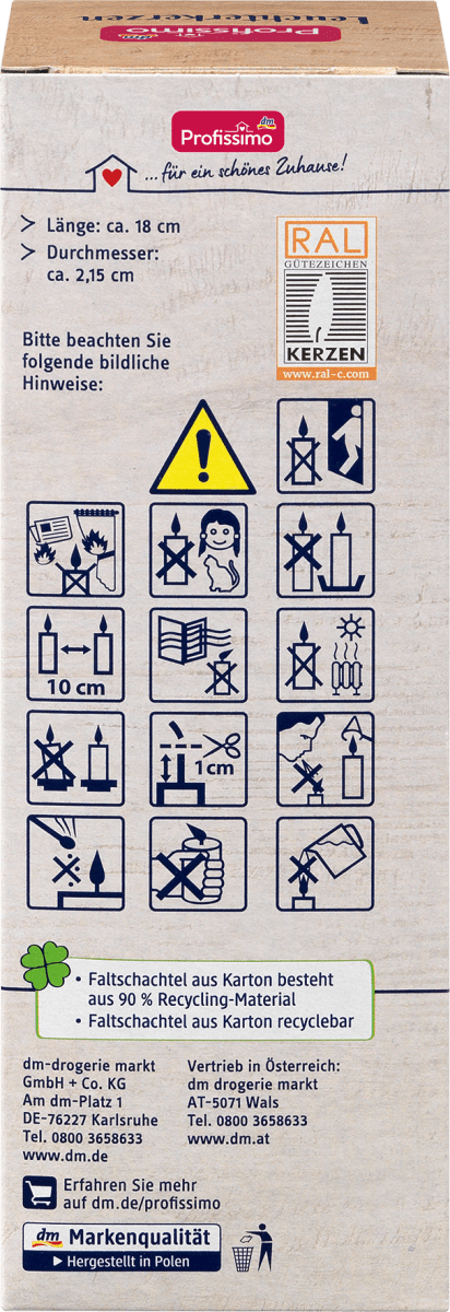 Leuchterkerzen weiß, 9 St