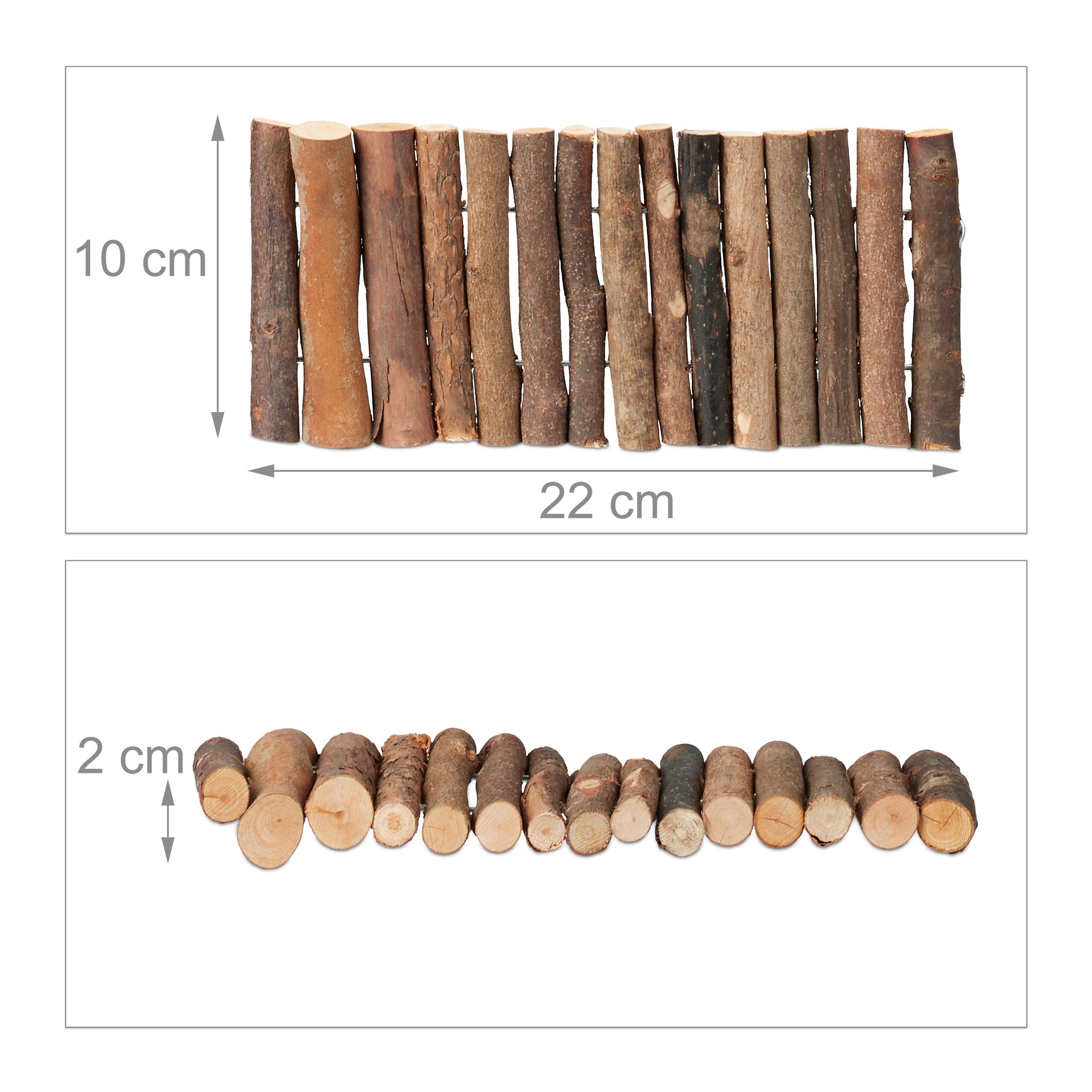 relaxdays Kleintierklettergerüst 2er Set Nagerbrücke aus Holz 2 Größen