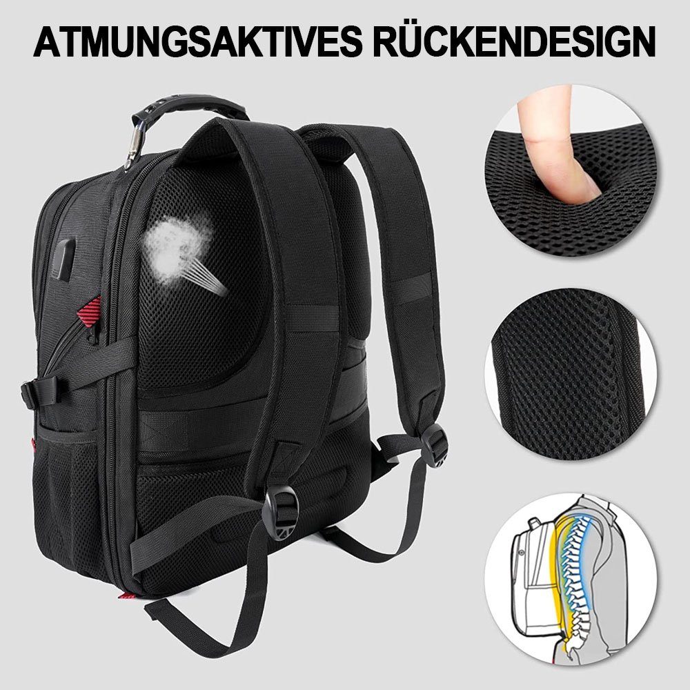 JedBesetzt Reiserucksack Reise-Rucksack, Laptop-Rucksäcke für Männer Frauen, wasserdicht