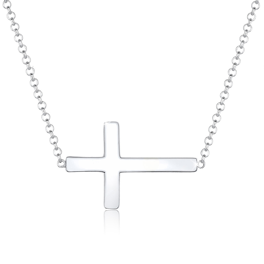 Elli Elli Collier Femme Pendentif de la Croix des Élégante en Argent Sterling 925 Bijoux
