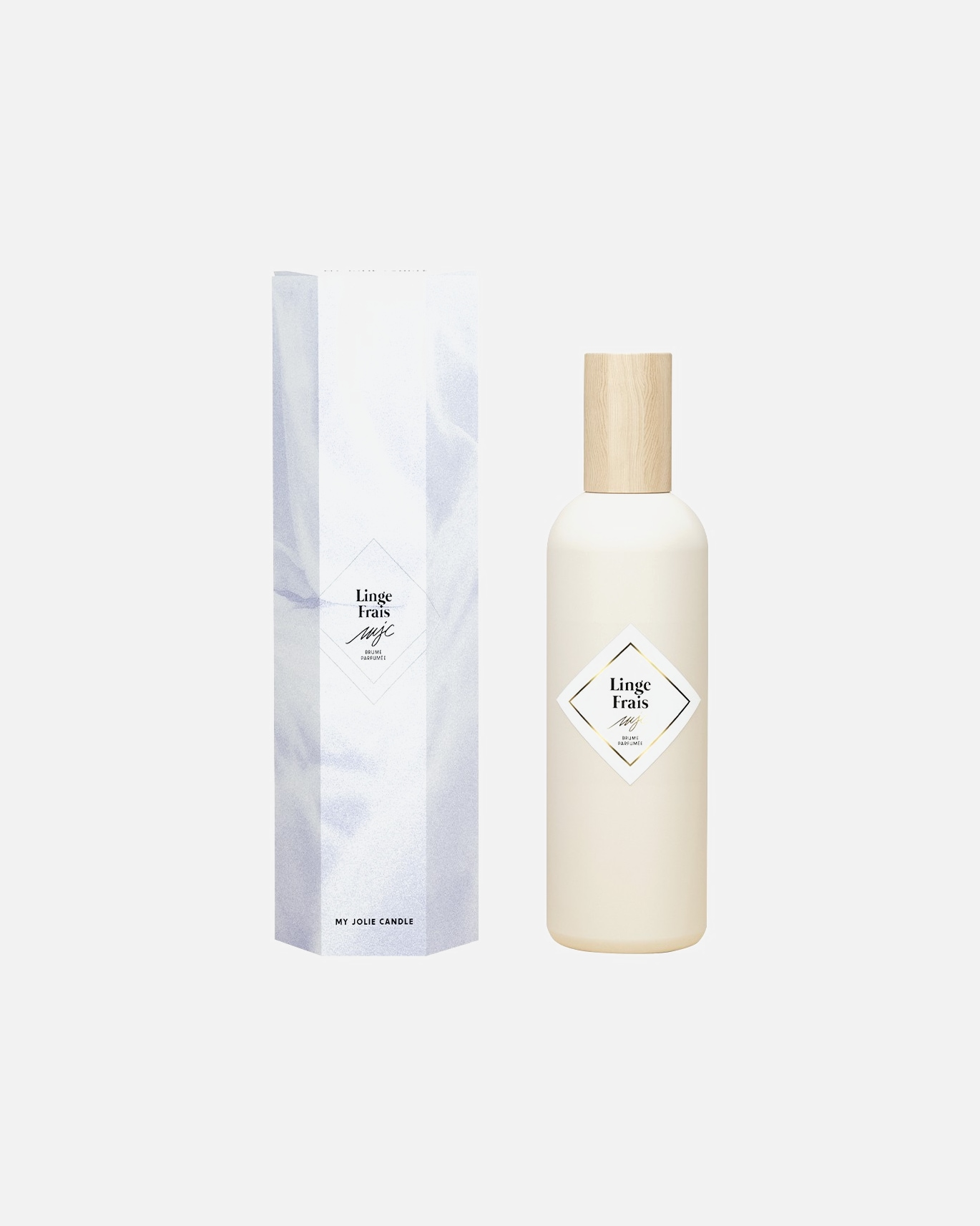 La mia candela Jolie, spray per ambienti, profumazione per tessuti freschi.